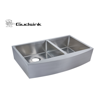 Apron stainless steel sink with Integrated Ledge